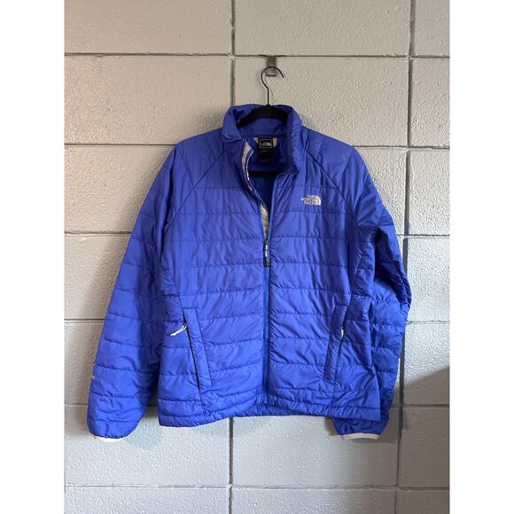 Women’s The North Face Slim Puffer Full Zip Jacket Royal Blue size M Gorpcore - Picture 1 of 5